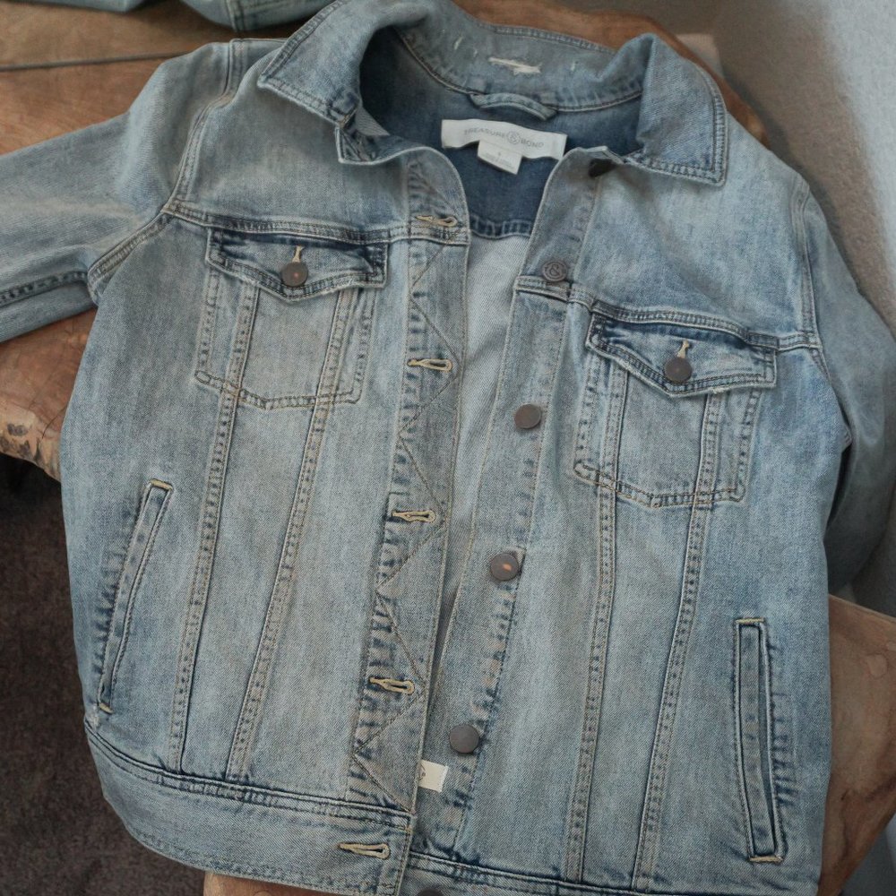 Treasure & Bond Distressed Denim Jacket